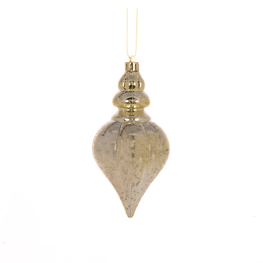 Gold Mercury Heart Finial - My Christmas