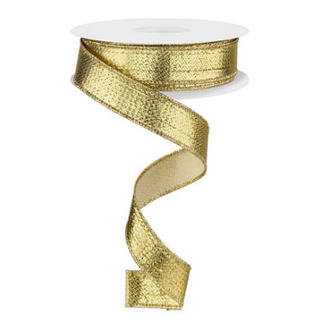 Gold Metallic Ribbon - 7/8" wide - My Christmas