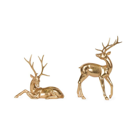 Gold Modern Reindeer - Pack of 2 - My Christmas