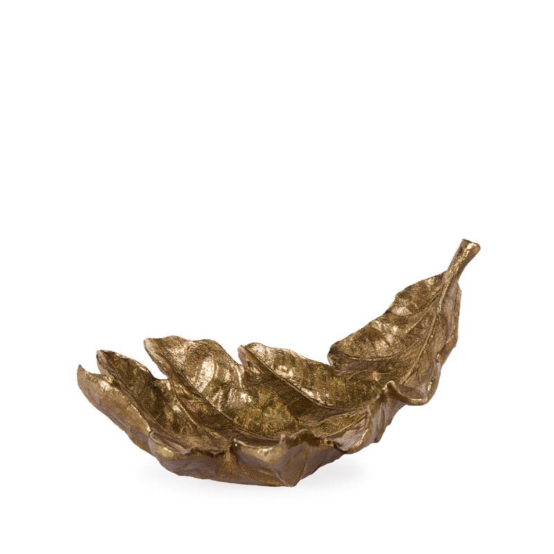 Gold Oak Leaf Bowl - My Christmas