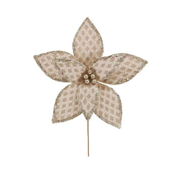 Gold Ornate Poinsettia - My Christmas