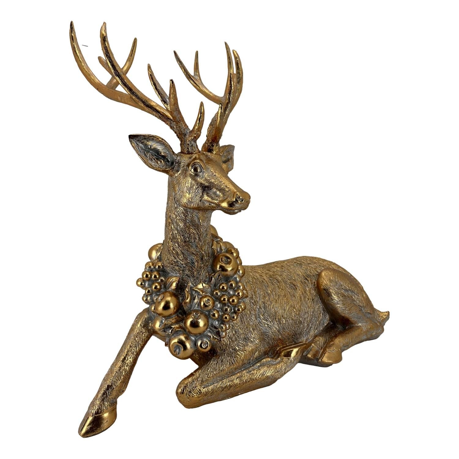 Gold Sitting Deer -72cm - My Christmas