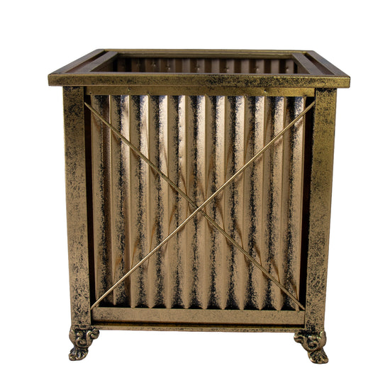 Gold Square Cross Planter - My Christmas
