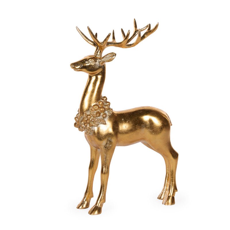 Gold Standing Harvest Reindeer - My Christmas