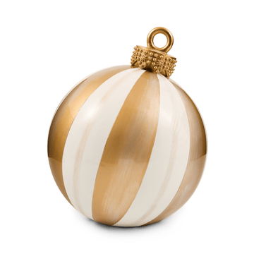 Gold Stripe Medium Tabletop Ornament - My Christmas