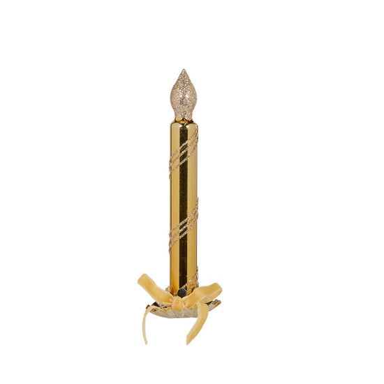 Gold Swirl Clip Candle - My Christmas