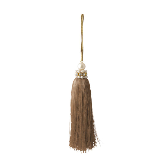 Gold Tassle Pearl Ornament - My Christmas