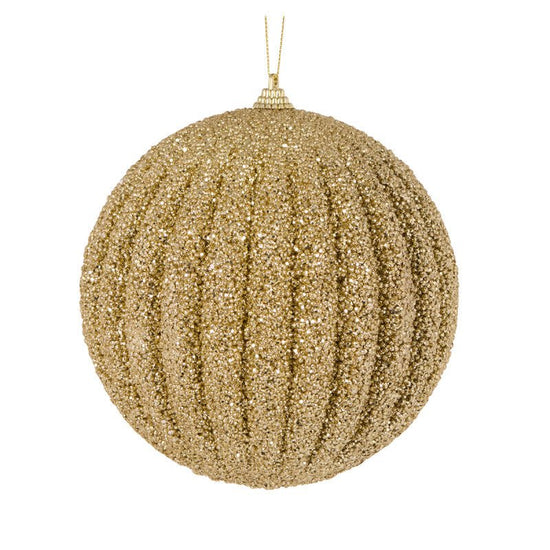Gold Textured Rib Bauble - Various Sizes - My Christmas