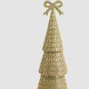 Gold Tiffany Bugle Bead Tiered Cone Tree - Large - My Christmas