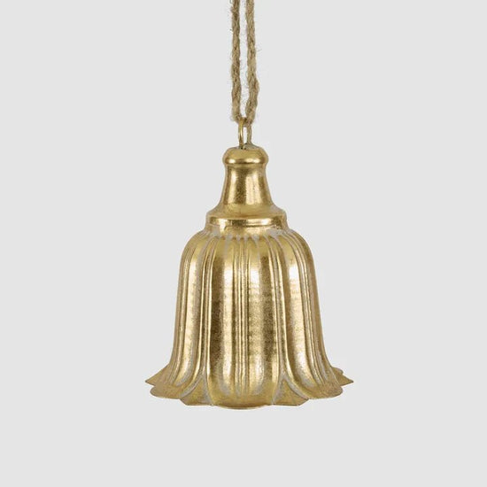 Golden Bloom Hanging Bell - My Christmas