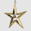 Golden Hanging Star with Bell - Large - My Christmas