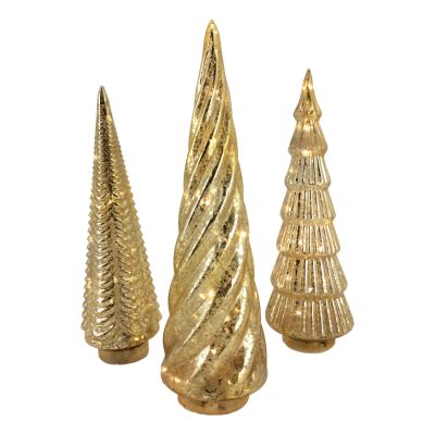 Golden Led Trees - Set of 3 - My Christmas