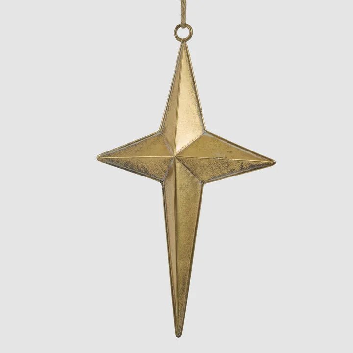 Golden Northern Star Decoration - Large - My Christmas