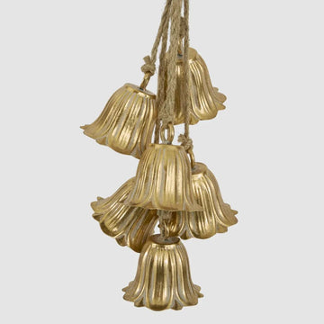 Golden Tulip Hanging Bell Cluster - My Christmas