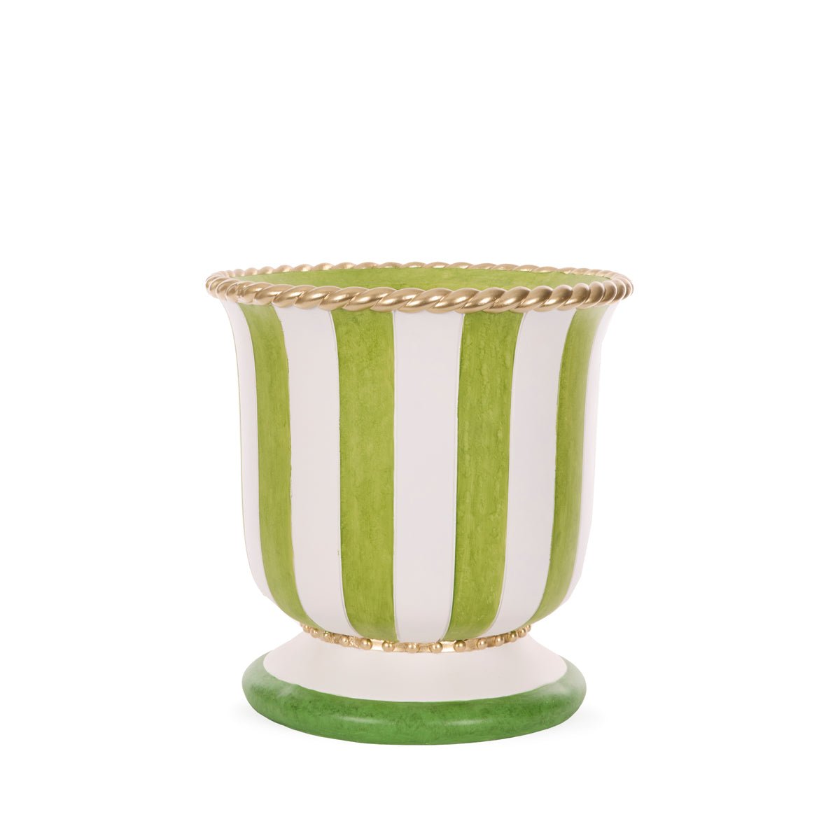 Grand Verdant Striped Planter - My Christmas