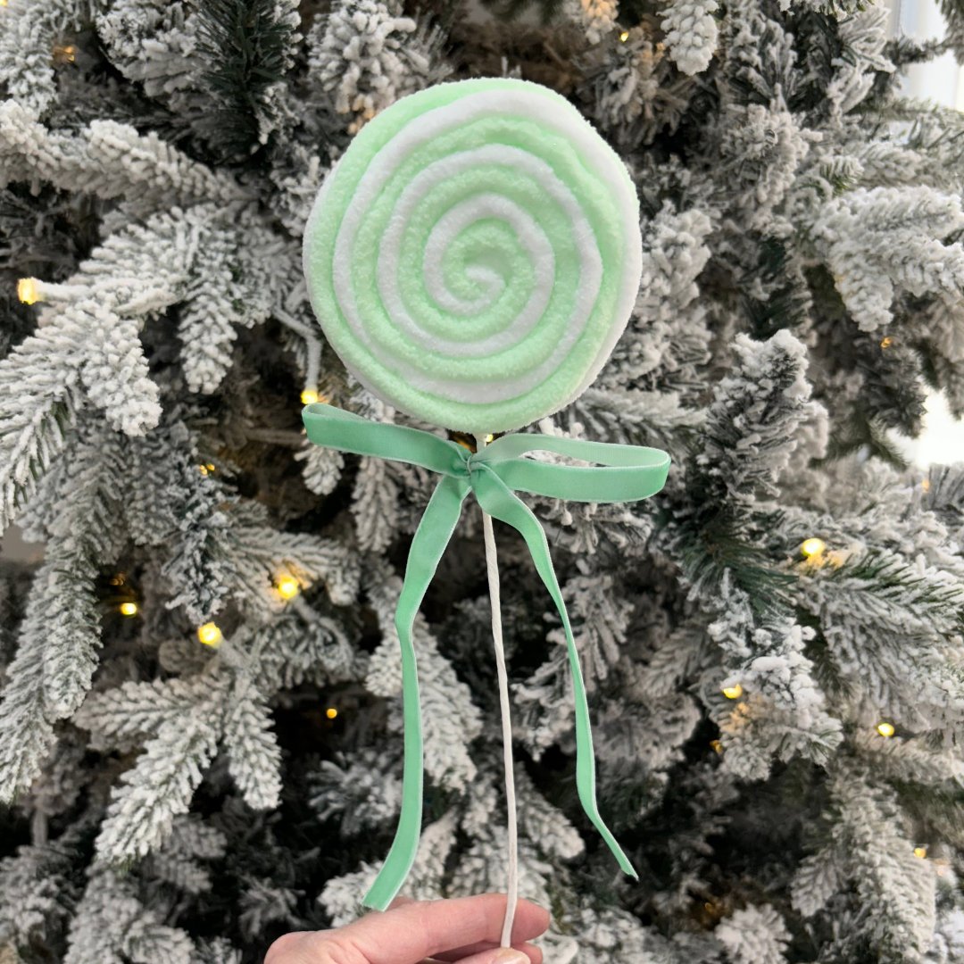 Green and White Lollipop Ornament - My Christmas