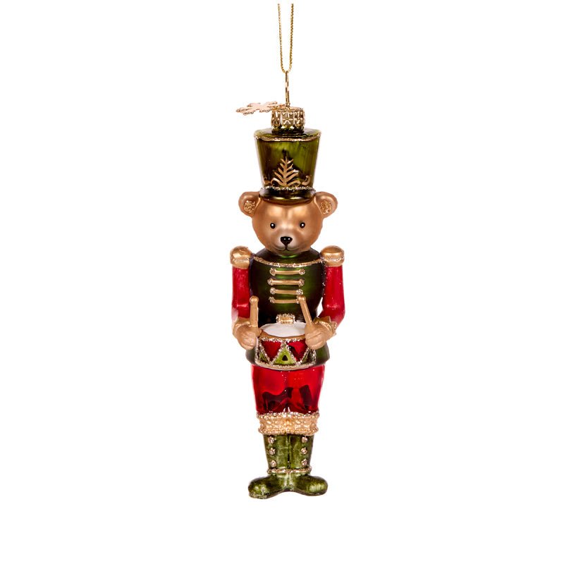 Green Bear Nutcracker Glass Ornament - My Christmas