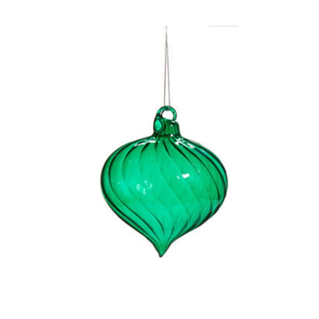 Green Blown Glass Ornament - My Christmas