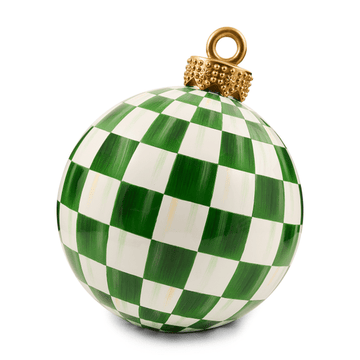 Green Check Large Tabletop Ornament - My Christmas