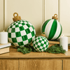 Green Check Small Tabletop Ornament - My Christmas