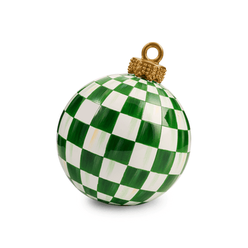Green Check Small Tabletop Ornament - My Christmas