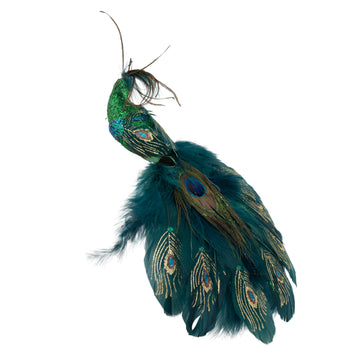 Green Clip-on Peacock - My Christmas