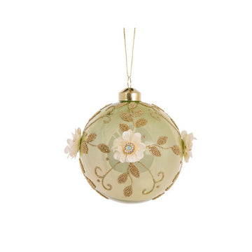 Green Embellished Garden Bauble - My Christmas