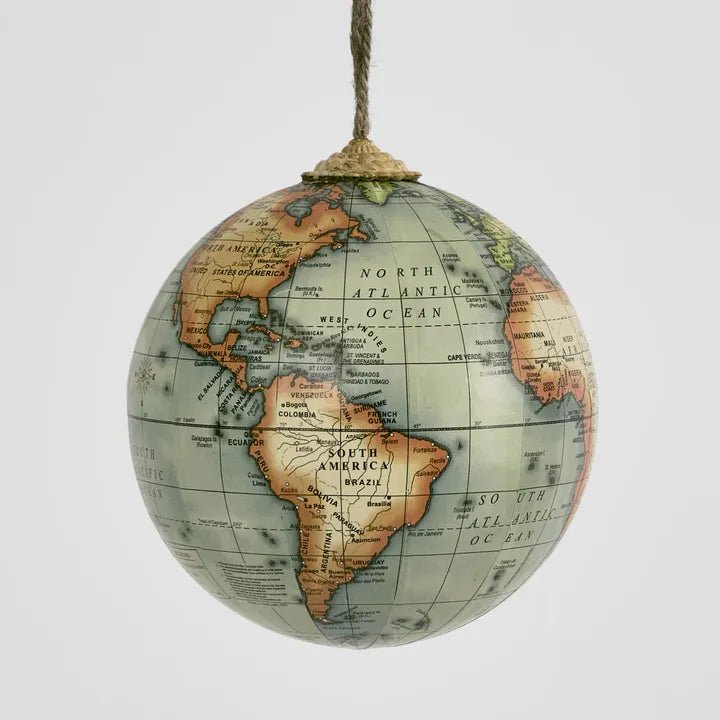 Green Hanging Globe Bauble - My Christmas