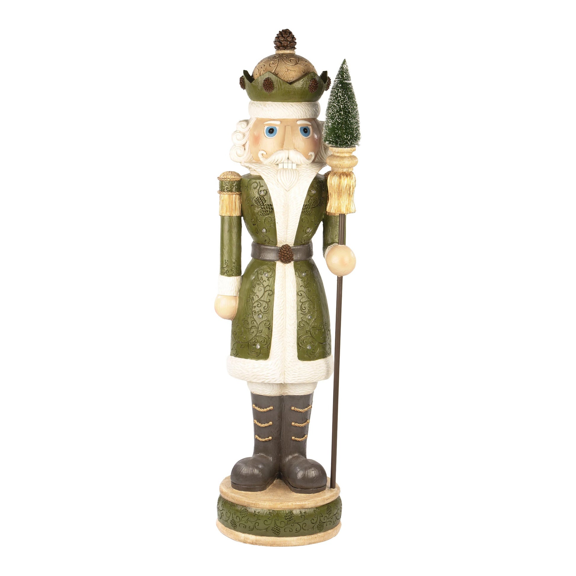 Green LED Woodland Nutcracker - 92cm - My Christmas