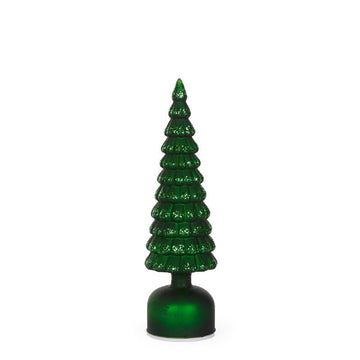 Green Mercury Glass Rotating LED Tree - 33cm - My Christmas