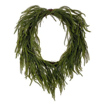 Green Norfolk Pine Wreath - My Christmas