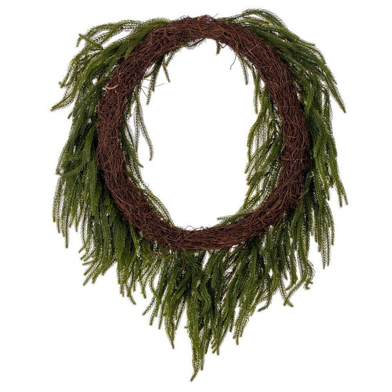 Green Norfolk Pine Wreath - My Christmas