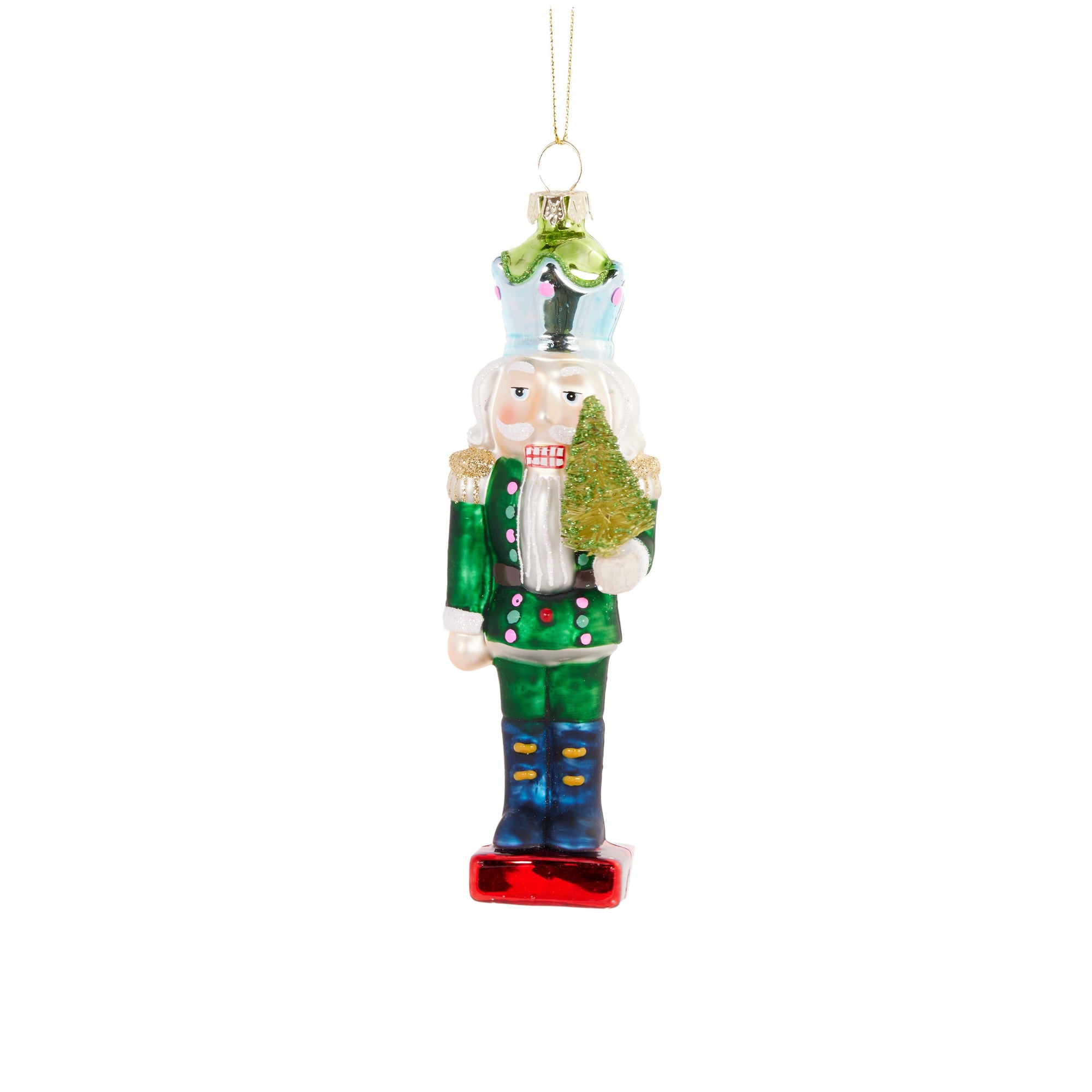 Green Retro Nutcracker Ornament - My Christmas