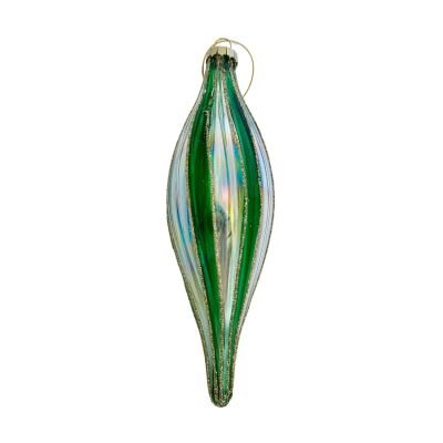 Green Sleek Long Drop Ornament - My Christmas