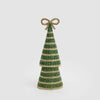 Green Tiffany Bow Stripe Cone Tree - Small - My Christmas