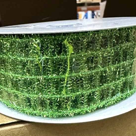 Green Tinsel Ribbon - My Christmas