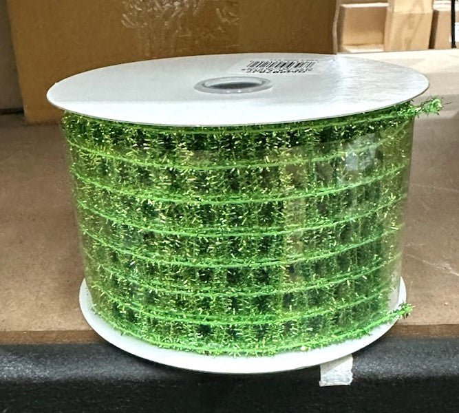 Green Tinsel Ribbon - My Christmas