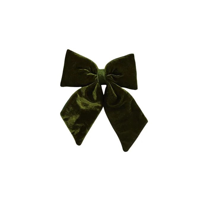 Green Velvet Bow - My Christmas