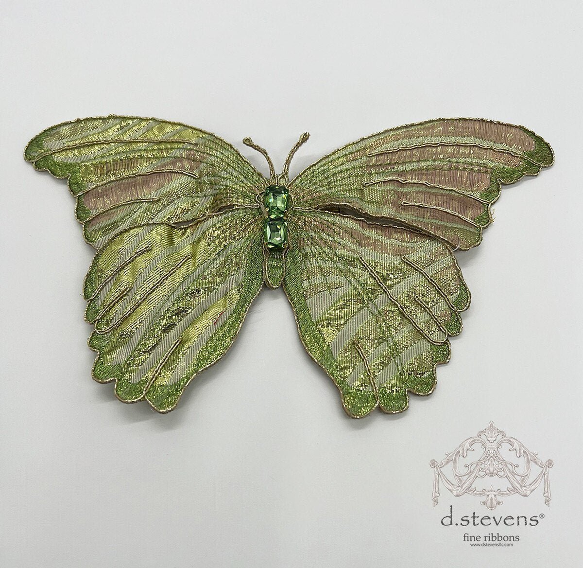Green Velvet Butterfly Clip - My Christmas