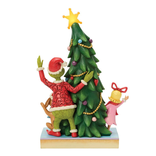 Grinch by Jim Shore - Grinch Cindy Lou and Max with LED Tree - My Christmas