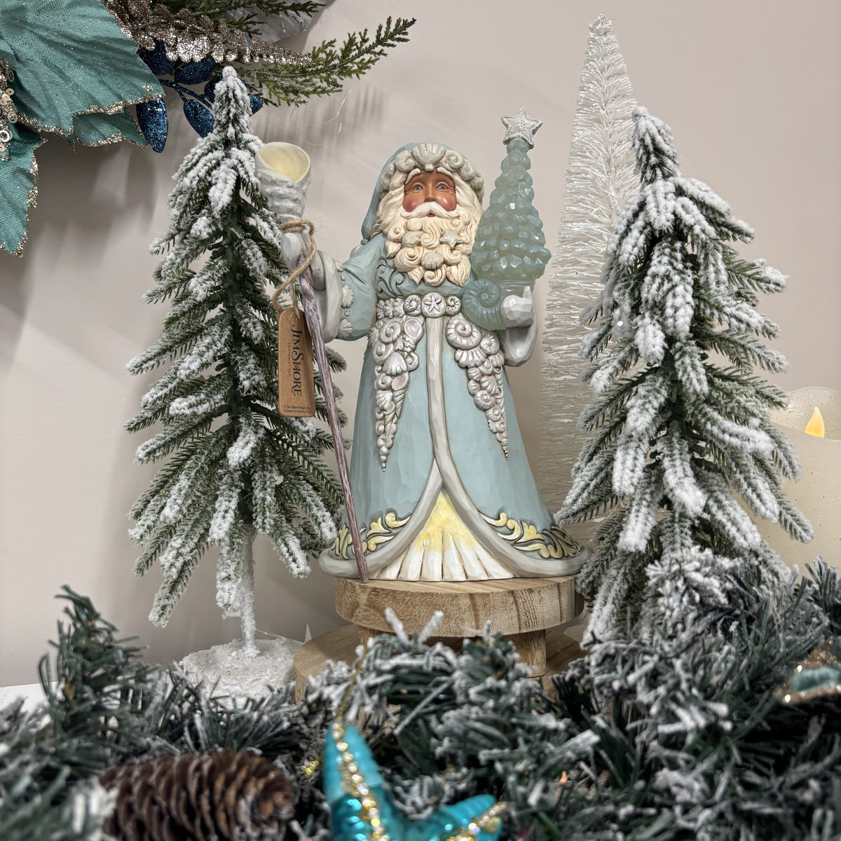 Heartwood Creek - Coastal Santa with Seaglass Tree - My Christmas