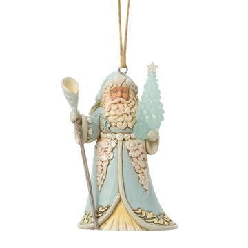Heartwood Creek - Coastal Santa with Seaglass Tree Hanging Ornament - My Christmas