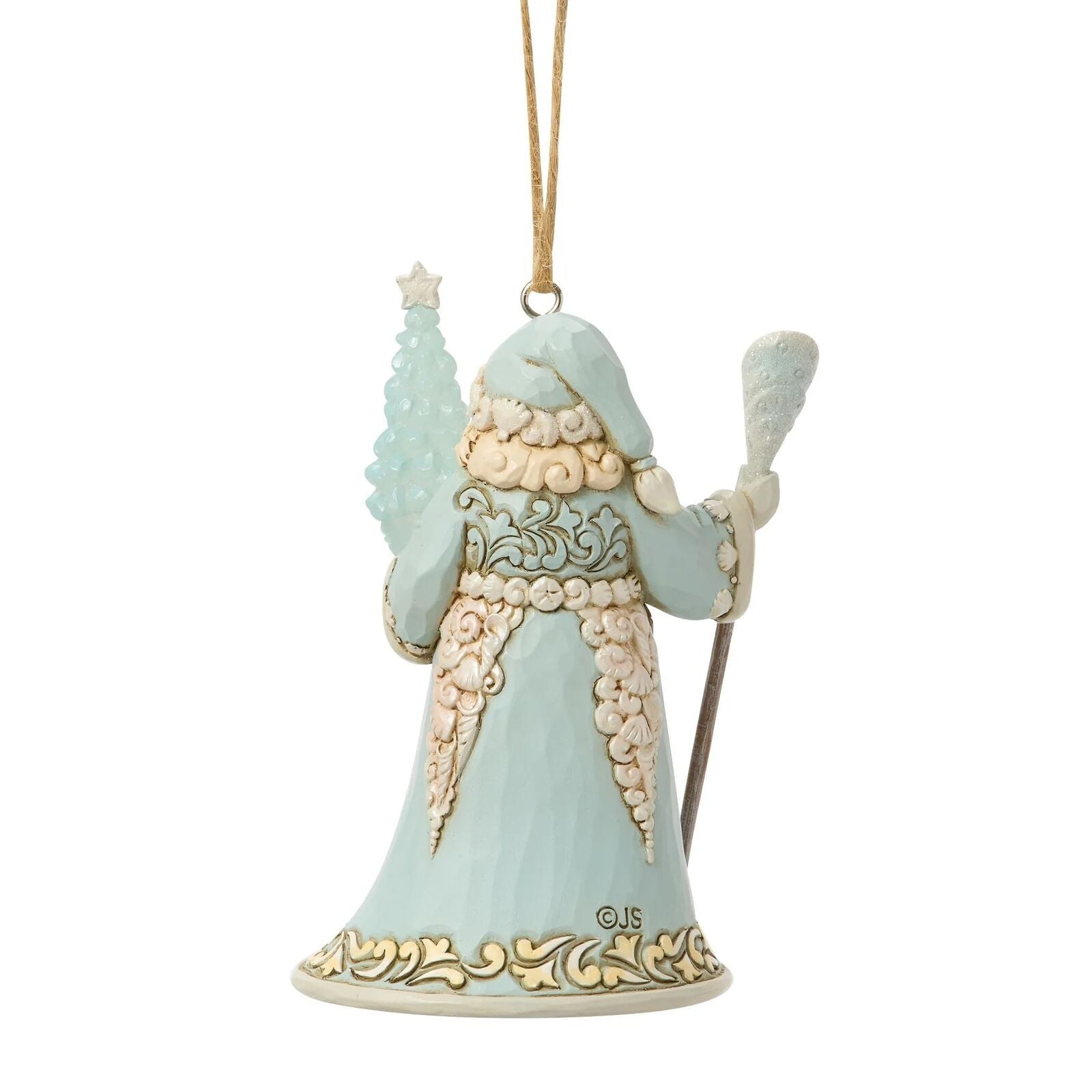 Heartwood Creek - Coastal Santa with Seaglass Tree Hanging Ornament - My Christmas