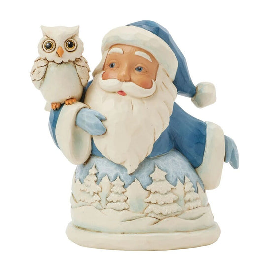 Heartwood Creek - Mini Blue Santa with Owl - My Christmas