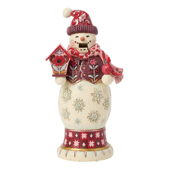 Heartwood Creek - Pink Snowman Nutcracker - My Christmas