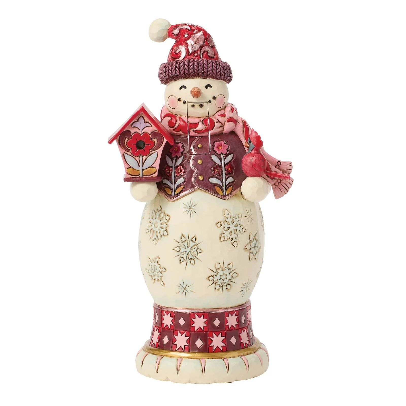 Heartwood Creek - Pink Snowman Nutcracker - My Christmas