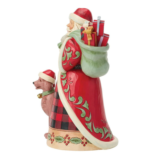 Heartwood Creek - Plaid Santa with Dog - My Christmas