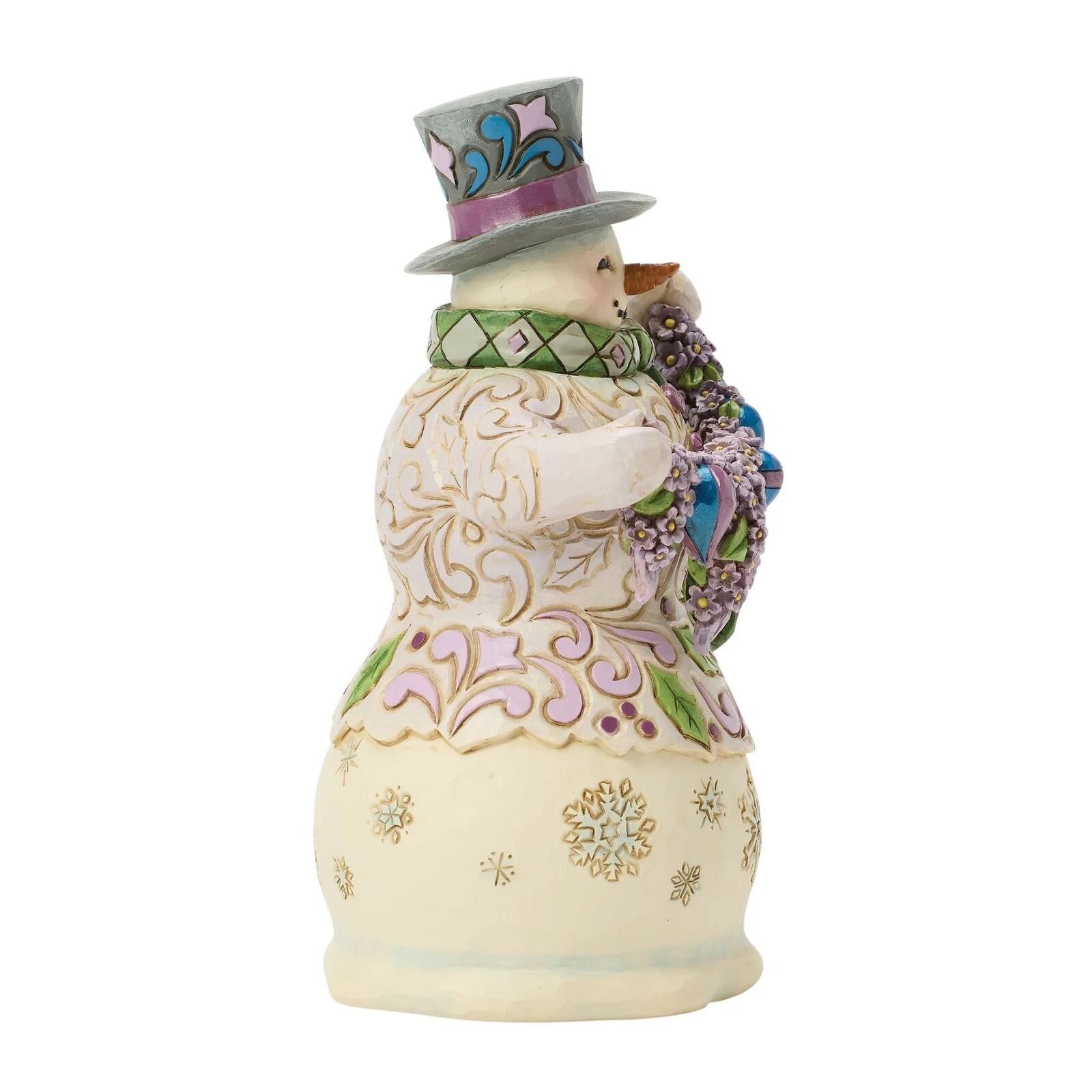 Heartwood Creek - Purple Snowman with Ornaments - My Christmas
