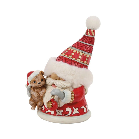 Heartwood Creek - Red Gnome with Puppy - My Christmas