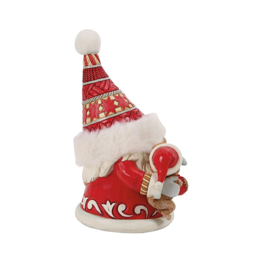 Heartwood Creek - Red Gnome with Puppy - My Christmas
